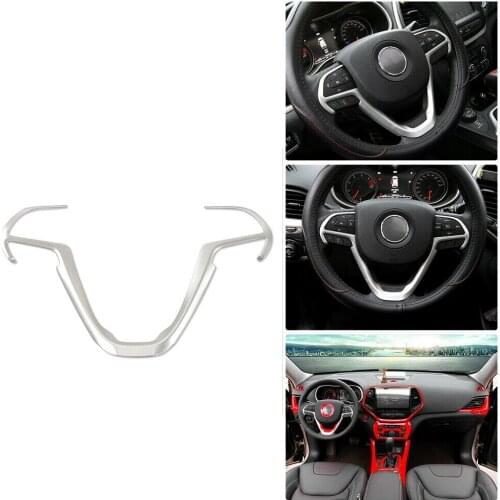 Auto Steering Wheel Moulding Trims Cover Fit Jeep Grand Cherokee 2014 2015 2016