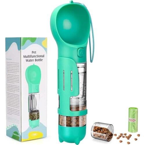 Dog Water Bottle Portable Leak Proof Dog Water Dispenser with Drinking and Feeding Function Lightweight Pet Water Dispenser