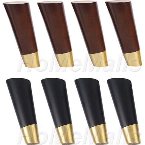 1 Piece of Wood Black Walnut Furniture Legs Oblique Legs Sofa Closet Bed TV Cabinet Table Cabinet Wooden Legs Furniture Hardware