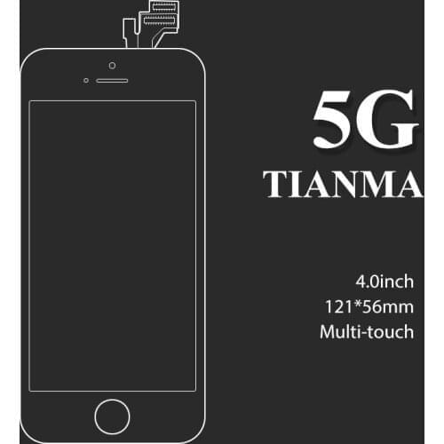 10 Pcs Display For Tianma iphone 5 LCD Touch Screen Digitizer Assembly+ LCD+Frame+Camera Parts for mobile phone screens