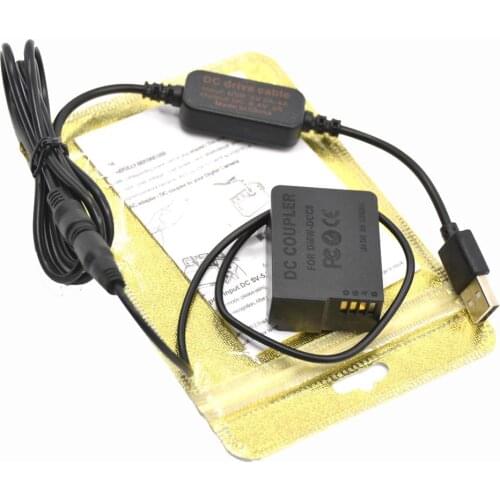 DMW-AC8 power bank usb cable+Full decoded DMW-BLC12 dcc8 dummy battery for Panasonic GX8 FZ1000 FZ2000 FZ2500 G80 G81 G85