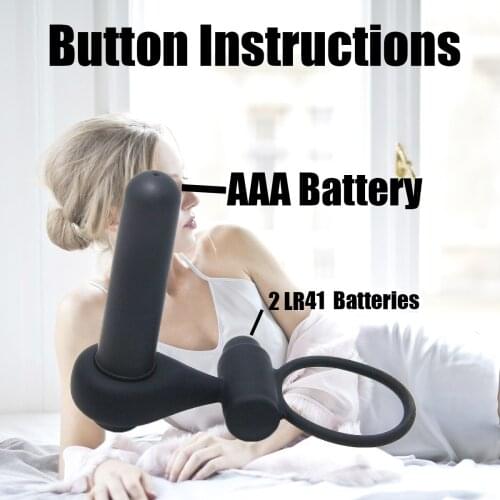 Dual Male Penis Vibrator With Delay Ejaculation Penis Ring Love Time Extension Prostate Testis Massager Sex Toys For Men Couples