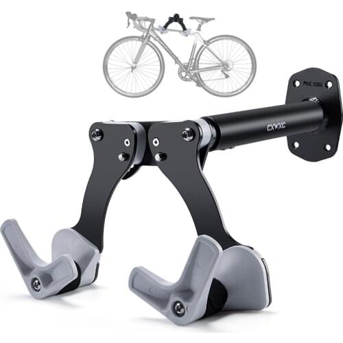 Horizontal Bicycle Bike Wall Hanger, Bike Hook Holder Storage Rack for Indoor Storage, 45 Degree Adjustable Angle to Keep Your B