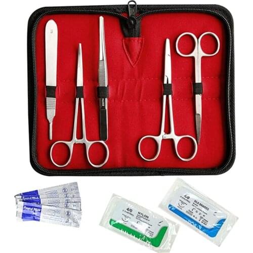 Suture Kit,Stainless Steel Training Instruments with Scalpel Blades for Veterinarian,Biology and Dissection Lab Students