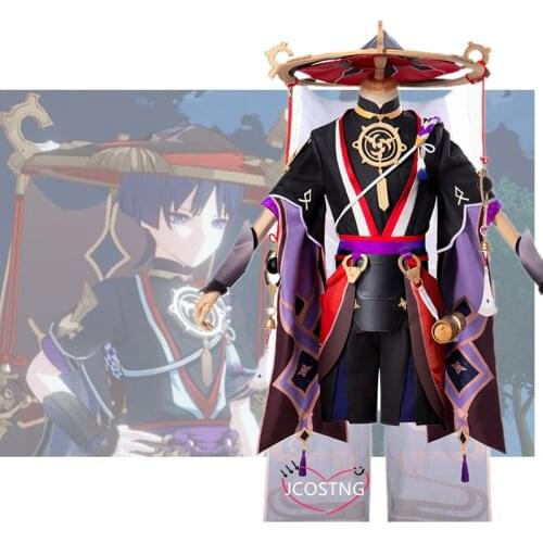 Game Genshin Impact Scaramouche Cosplay Costume Genshin Impact Cosplay SanBing Costume Hat Scaramouche Cosplay Clothes