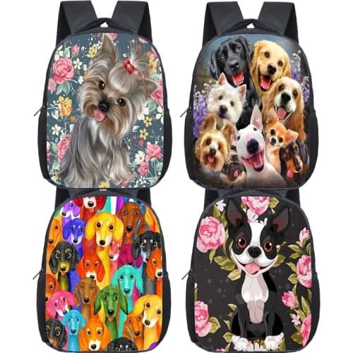 Beautiful Husky Dog Backpack Toddler Boston Terrier School Bags Bulldog Kindergarten Bags Schoolbag German Shepherd Kids Bookbag