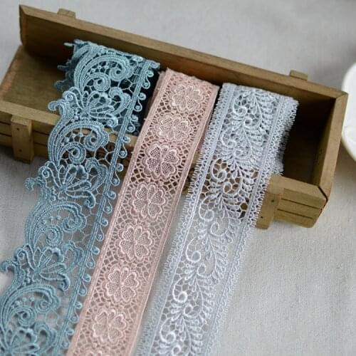 1 Meter 3.5cm wide Clothing Accessories Lace Pink Line Code Polyester Embroidery Lace Tris Handmade Doll Skirt Accessories Spot