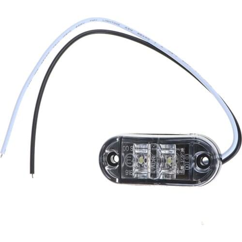 Hot Selling 1 PC White 2LED Side Marker Clearance Light Lamp Car Truck Trailer Caravan 10-30V