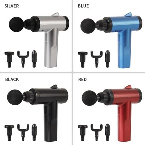 Massage Gun Electric Muscle Massage &4 Replaceable Heads 6 Speed Deep Tissue Body Massage for Back Neck Arm Shoulder Pain Reliev