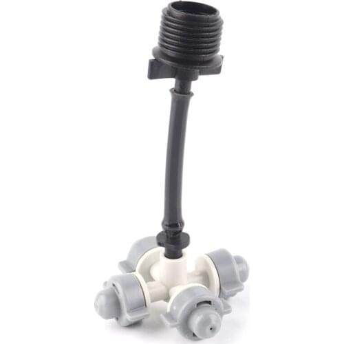 5-50sets Irrigation Kits 6mm Grey Across Atomized Sprinkler With 4/7mm Hose Connector 1/2 Male Thread Garden Irrigation