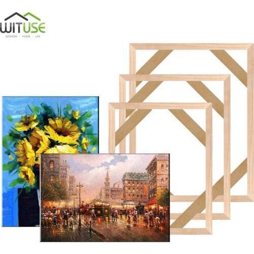 Wooden Canvas Frame Kit For Oil Painting Wall Art Multiple Sizes DIY Bar Frame Kit For Canvas Painting Art Stretcher Strip