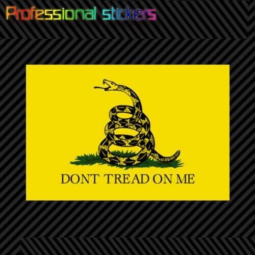 Gadsden Flag Sticker Die Cut Decal Self Adhesive Vinyl Don't Tread on Me for Car,RV,Motorcycle,Laptops,office Supplies