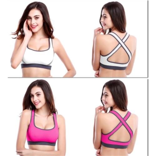 Plus-size no-rims cross-back Running Bra, trackless adjustable push-up Bra Bra Bra Bra Bra Bra D169-2