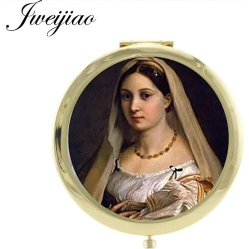 JWEIJIAO Oil Painting portrait Portable mirror Famous paintings art Tools Accessories Compact mirror for best friends PE01