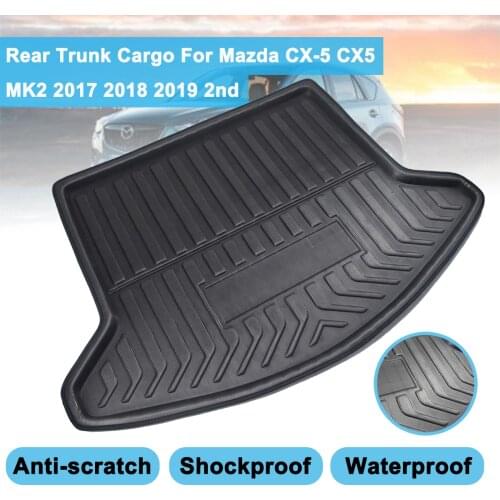 2nd Cargo Liner Boot Tray Rear Trunk Cover Matt Mat Kick Pad Mud Non-slip Mat For Mazda CX-5 CX5 MK2 2017 2018 2019 Floor Carpet