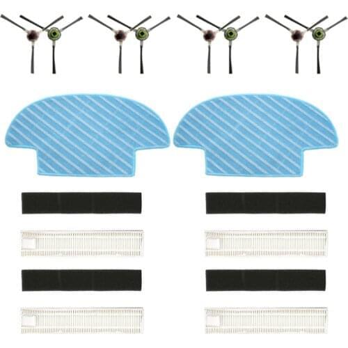 Vacuum Cleaner Hepa Filter Side Brush Mop Cloth Paster For Ecovacs Deebot Ozmo Slim 2 Robot Vacuum Cleaner Parts Replacement#g4