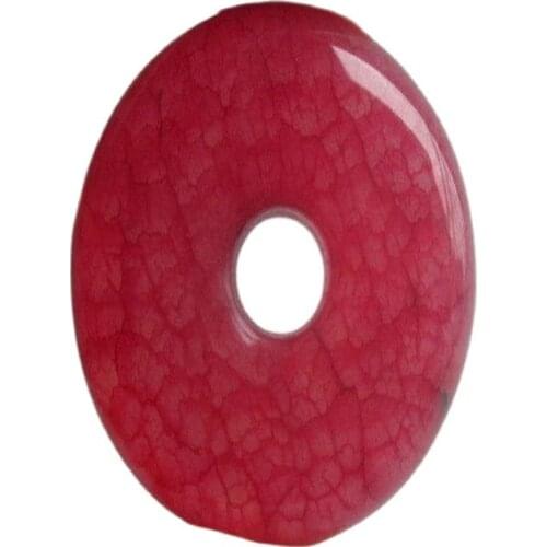 Chinese manual chicken blood jade carving, smooth peace clasp pendant