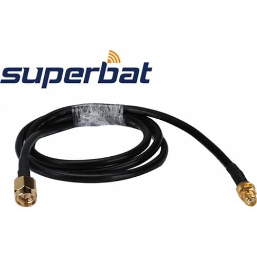 Superbat SMA BulkHead Jack to SMA Straight Plug Pigtail Cable LMR195 100cm Antenna Feeder Cable Assembly