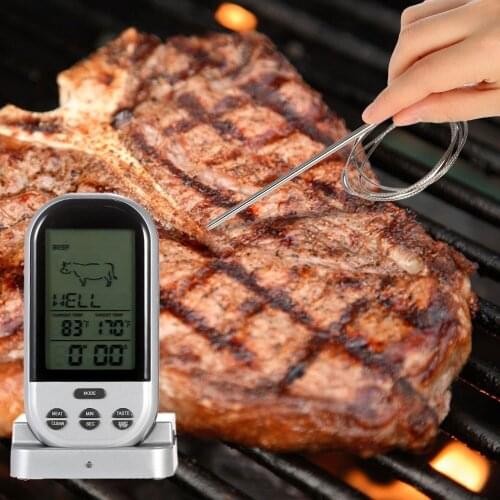 Thermometer Meat Cooking Digital Wireless Bbq Thermometer Rf Wireless Transmission Thermometer With Timer Alarm Kitchen Tools