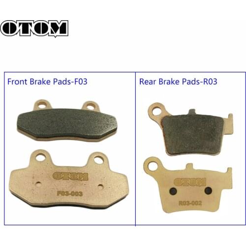 OTOM Motorcycle Front Rear Brake Shoe Pad F03 R03 Copper Base Braking Disk Sintering For KAYO T4 T6 K6 X2 K16 K18 Motorbike Part