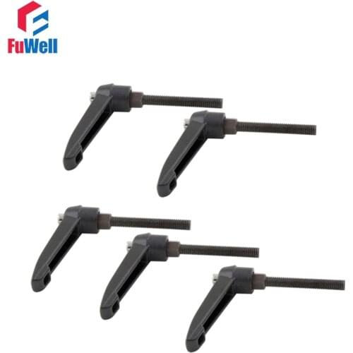 5pcs M6 Clamping Handles Knob 16/20/25/30/35/40/50/55/60mm Thread Length 6mm Thread Dia. Machinery Adjustable Handle