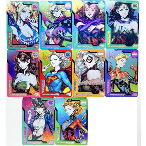 10pcs/set ACG Sexy Harleen Quinzel Supergirl Toys Hobbies Hobby Collectibles Game Collection Anime Cards