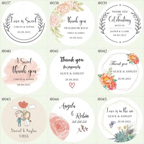 100 pcs Wedding Favor Stickers Custom Invitation Envelope Seals Adhesive Party Gift Sweet Box Labels,Custom your own stickers