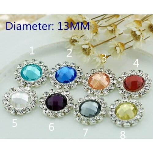 162164 , 8 size can choose , 13mm Alloy Acrylic Beads costume jewelry accessories material, DIY handmade