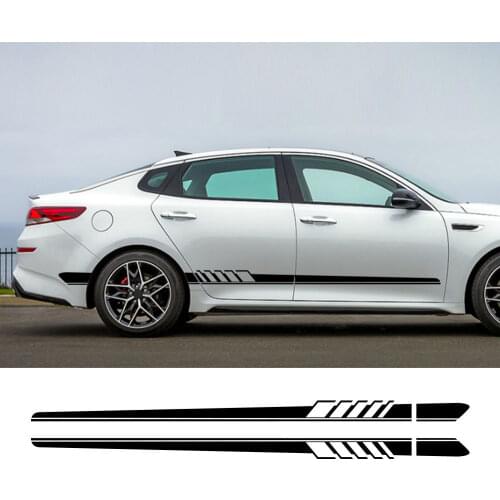 2Pcs/Set Car Side Door Stickers For Kia Soul Ceed Cadenza OPtima RIO Sportage Sorento K9 Vinyl Film Auto Tuning Accessories