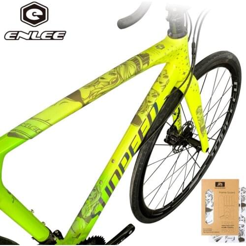ENLEE 3D Stereo Mountain Bike Wear-resisting Frame Protective Sticker Road Bicycle PVC Waterproof Thick Film Stickers