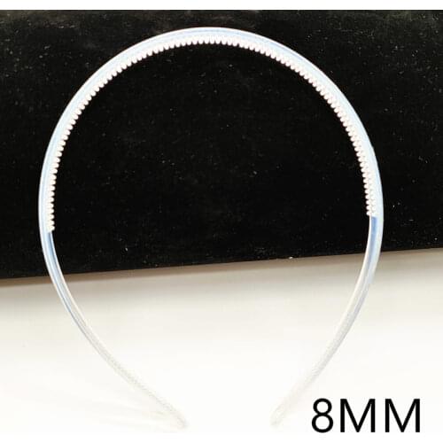 50pcs 8mm clear plastic headband for girl bow