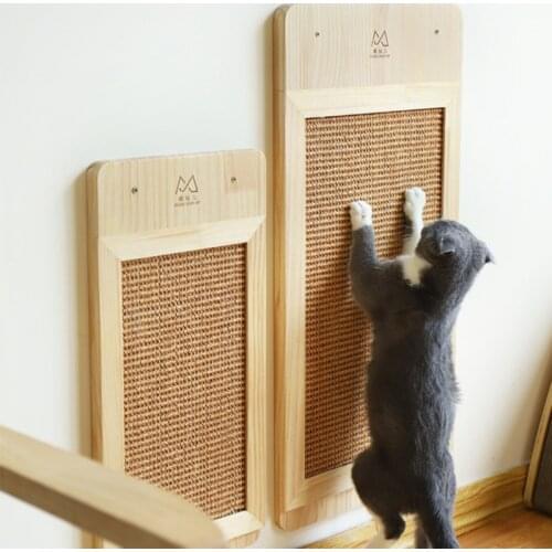78X38 CM Cat scratcher Wood Scratch Board Cat Wall-mounted Scratcher Pad Kitten Scratching Sisal Mat Furniture Claw Protector