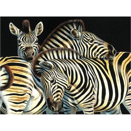 Diamond Painting Oil Zebra Herd Round Full Drill Nouveaute DIY Needlework Mosaic Embroidery 5D Cross Stitch Picture