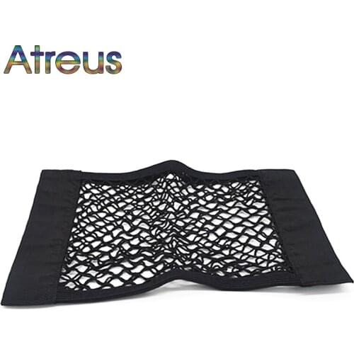 Atreus 1Pc Car Back Seat Elastic String luggage Net Pocket For Ford Focus 2 3 Kia Rio Chevrolet Cruze Toyota VW Lada Accessories