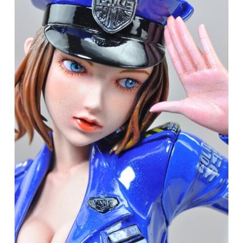 GK Policewoman Resin White Mold Figure