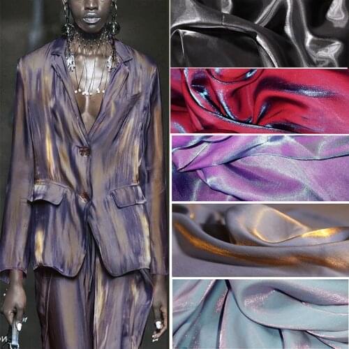 Good Smooth Imitation Silk FabricTwo-color Gradient Creative Design Cloth For Apparel Sewing DIY Women Dress Fashion Clothing