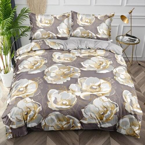 Fashion Flower Bedding Set Floral Design Duvet Cover Sets Quilt Covers Pillow Shams Double 200x200cm Full Custom Home Textiles