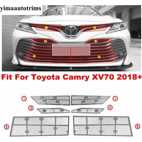 Protection Kit Front Head Grille Insert Net Insect Screening Mesh Accessories Cover Trim Fit For Toyota Camry 2018 - 2021