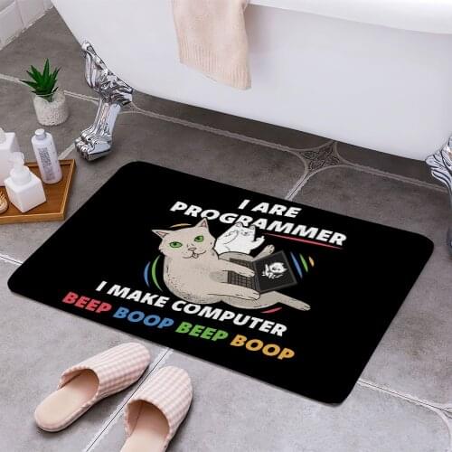 I are programmer 3D Print Doormats Rectangle Non-Slip DoorMat Bedroom Kitchen Entrance Print Door rugs Dropshipping