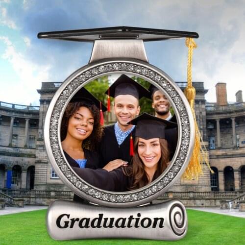 LASODY Graduation Memorial Photo Frame Antique Silver 4x6 Picture Frame Graduation Anniversary Christmas Gift Desktop Decoration