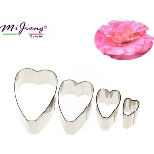 Mijiang Stainless Steel Camellia Flower Petal Cutters Set DIY Fondant Cake Decorating Tools Sugar Pasty Slicer Bakeware A347