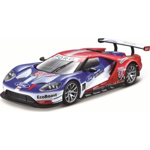Bburago 1:32 2017 Ford GT #66 Daytona 24 Hr Alloy Luxury Vehicle Diecast Cars Model Toy Collection Gift