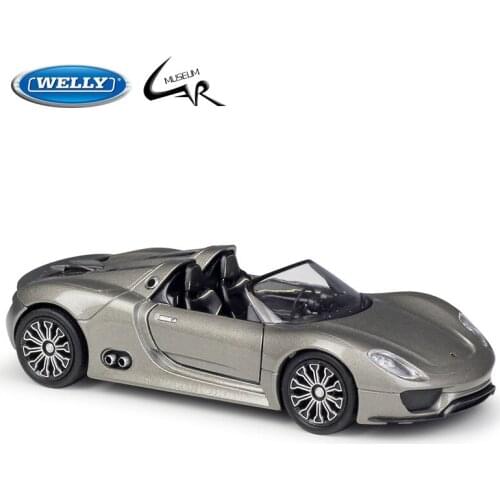WELLY 1:36 Model Car Simulation Alloy Metal Toy Car Childrens Toy Gift Collection Model Toy Gifts Porsche 918 Spyder Concept