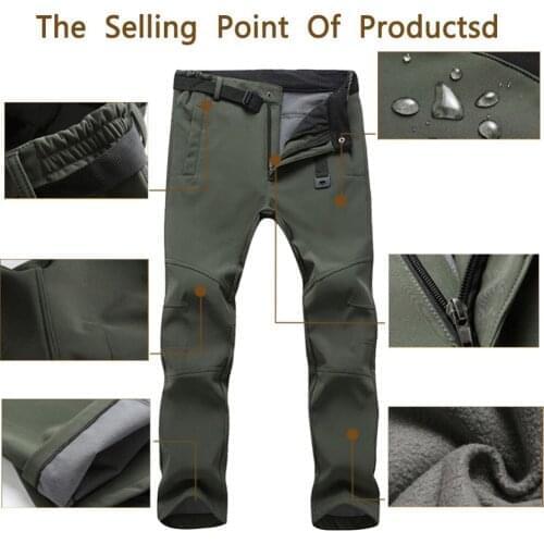 Thick-built Quick dry men outdoor camping tactics outdoor recreational breathable waterproof hiking pants overalls#252067