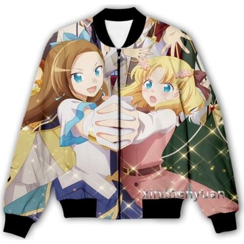 Xinchenyuan New Men/Women 3D Printed Anime Reincarnated into only b female game shattered Flag evil big lady Casual Jacket Q29