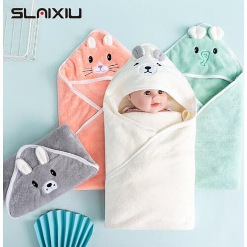 Baby blankets Baby Hooded Towels Newborn Kids Bathrobe Super Soft Bath Towel Warm Sleeping Swaddle Wrap for Infant Boys Girls