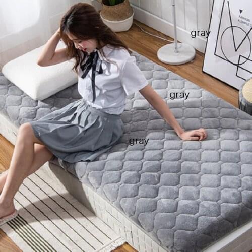 Student dormitory single mattresses warmth Coral fleece Foldable mats King Queen Twin Full Size bed product