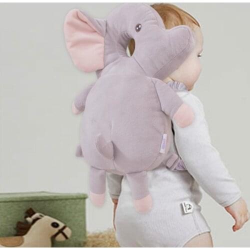 Baby Head Protection Anti-fall Walking Back Pillow Pad Air Mesh Plush Toddler Bag Safety Strap Infant Neck Care Drop Resistant