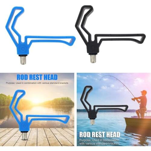 Durable Fishing Rod Rest Head Universal V-Shape Holder Grip Stand V-Head M3/8 Thread Screw Resting Stand Accessories