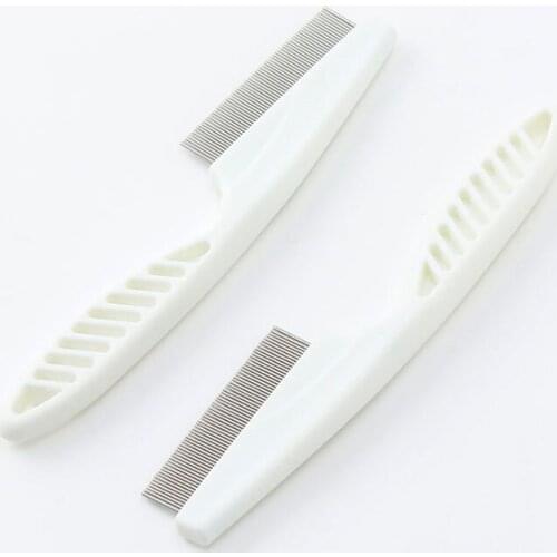 Dog Pet Hair Grooming Comb Flea Shedding Brush Puppy Cat Dog Handhold Stainless Hair Combs Cat Dog Bath Cleaning Supplies